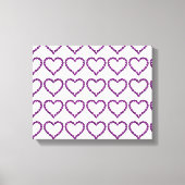 Amethyst Gemstone Heart Paars Canvas Afdruk (Voorkant)