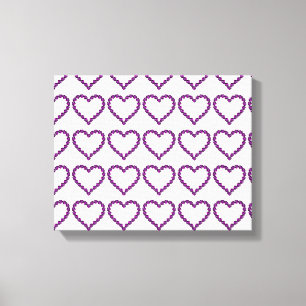 Amethyst Gemstone Heart Paars Canvas Afdruk