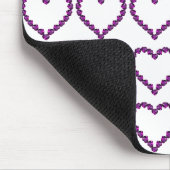 Amethyst Gemstone Heart Paars Muismat (Hoek)