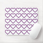 Amethyst Gemstone Heart Paars Muismat (Met muis)