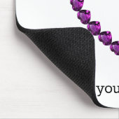 Amethyst Gemstone Heart Paars Muismat (Hoek)