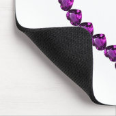 Amethyst Gemstone Heart Paars Muismat (Hoek)
