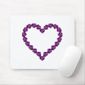 Amethyst Gemstone Heart Paars Muismat (Met muis)
