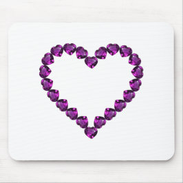 Amethyst Gemstone Heart Paars Muismat