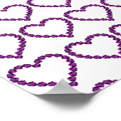 Amethyst Gemstone Heart Paars Poster (Hoek)