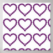 Amethyst Gemstone Heart Paars Poster (Voorkant)