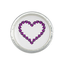 Amethyst Gemstone Heart Paars