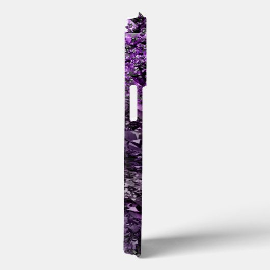 Amethyst Gemstone met Name Hoesje-Mate iPhone Case (Achterkant / Rechts)