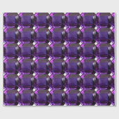 Amethyst Gemstone Paars Cadeaupapier (Vlak)