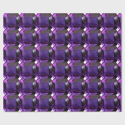 Amethyst Gemstone Paars Cadeaupapier (Vlak)