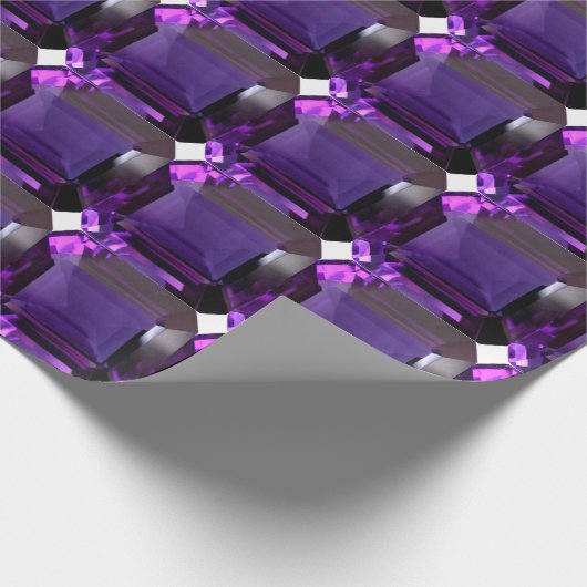 Amethyst Gemstone Paars Cadeaupapier (Hoek)