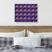 Amethyst Gemstone Paars Canvas Afdruk (Insitu (Slaapkamer))