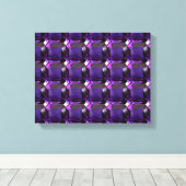 Amethyst Gemstone Paars Canvas Afdruk (Insitu (Houten vloer))