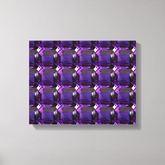 Amethyst Gemstone Paars Canvas Afdruk (Voorkant)