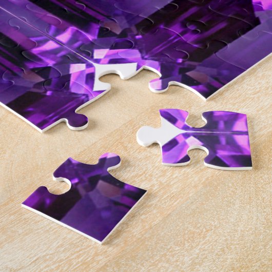 Amethyst Gemstone Paars Legpuzzel (Zijkant)