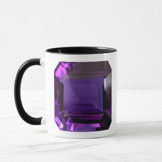 Amethyst Gemstone Paars Mok (Links)