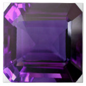 Amethyst Gemstone Paars Tegeltje (Voorkant)
