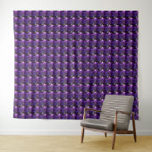 Amethyst Gemstone Paars Wandkleed (In Situ (horizontaal))