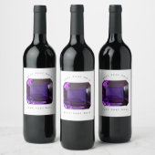 Amethyst Gemstone Paars Wijn Etiket (Flessen)