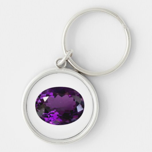 Amethyst Gemstone Sleutelhanger (Voorkant)