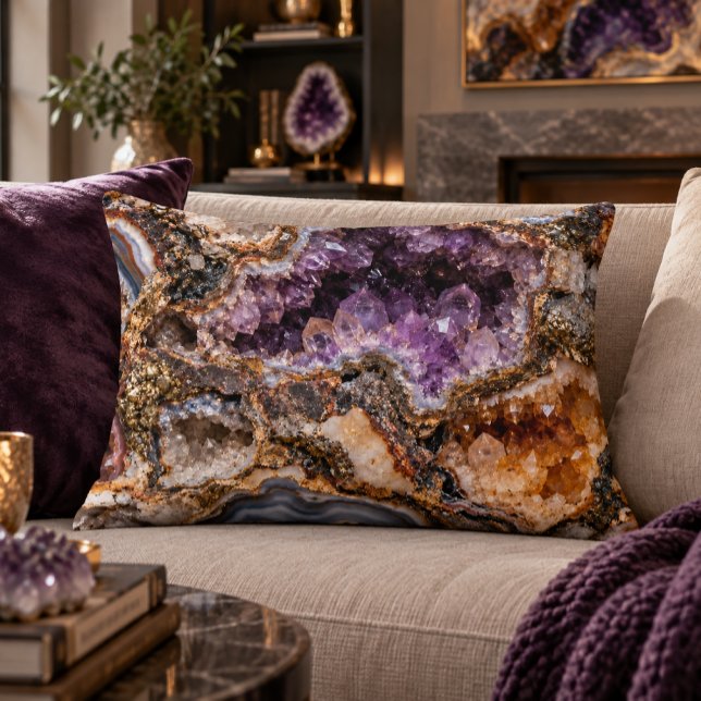 Amethyst Geode 16x12 Accentkussen Accent Kussen (Creator heeft geüpload)