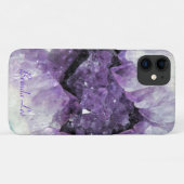 Amethyst Geode 3D look Hoesje *Personaliseer* (Achterkant (horizontaal))