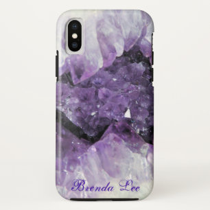 Amethyst Geode 3D *Personaliseren* iPhone X Hoesje