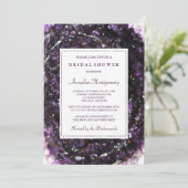 Amethyst Geode Paarse bruidsdouche Uitnodiging (Staand voorkant)