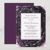 Amethyst Geode Paarse bruidsdouche Uitnodiging (Voorkant / Achterkant)
