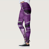 Amethyst Geode Sparkle Band Violet Purple Leggings (Links)