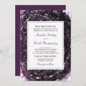 Amethyst Geode | Uitnodiging tot gewelddadige wedd (Voorkant / Achterkant)