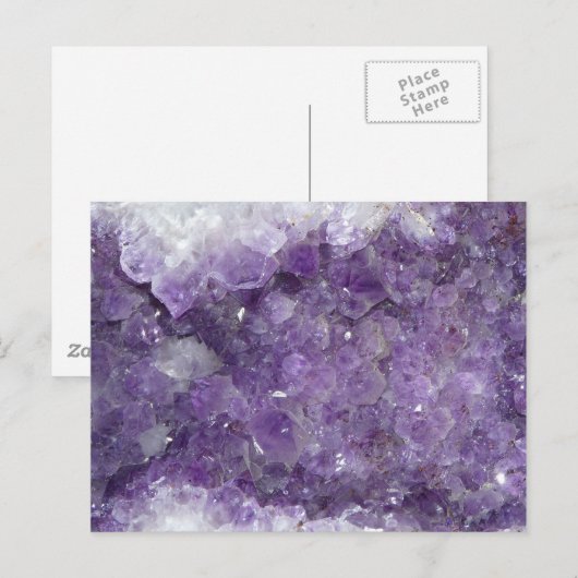 Amethyst Geode - Violet Crystal Gemstone Briefkaart (Voorkant / Achterkant)