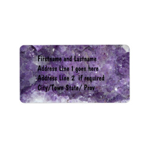 Amethyst Geode - Violet Crystal Gemstone Etiket