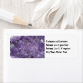Amethyst Geode - Violet Crystal Gemstone Etiket (Insitu)