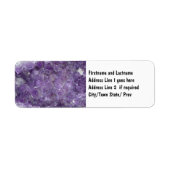 Amethyst Geode - Violet Crystal Gemstone Etiket (Voorkant)