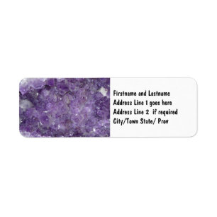 Amethyst Geode - Violet Crystal Gemstone Etiket