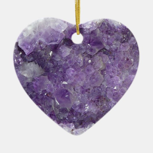 Amethyst Geode - Violet Crystal Gemstone Keramisch Ornament (Voorkant)