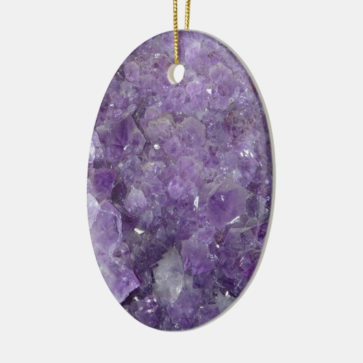 Amethyst Geode - Violet Crystal Gemstone Keramisch Ornament (Links)