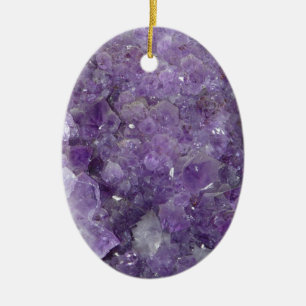 Amethyst Geode - Violet Crystal Gemstone Keramisch Ornament