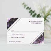 Amethyst Geode | Violet Wedding RSVP Kaartje (Staand voorkant)