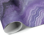 Amethyst geode vloeistofgiet cadeaupapier (Rol Hoek)