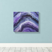 Amethyst geode vloeistofgiet canvas afdruk (Insitu (Houten vloer))