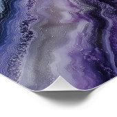 Amethyst geode vloeistofgiet perfect poster (Hoek)