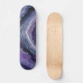 Amethyst geode vloeistofgiet persoonlijk skateboard (Voorkant)