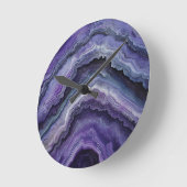 Amethyst geode vloeistofgiet ronde klok (Hoek)
