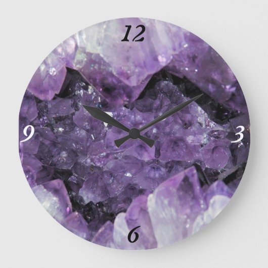 Amethyst Geode Wall klok (Voorkant)