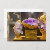 Amethyst Geodes Museum Display Digital Art Briefkaart (Voorkant / Achterkant)
