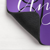 Amethyst gepersonaliseerde monogram muismat (Hoek)