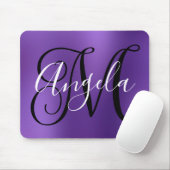Amethyst gepersonaliseerde monogram muismat (Met muis)