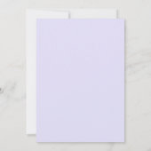 Amethyst Geschilderde Bloemblad Bruiloft Kaart (Achterkant)